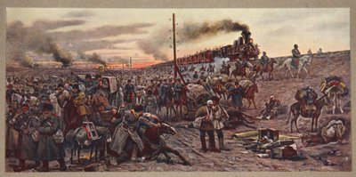 After the Battle of Moukden, en Route for Theline, Illustration from 